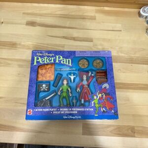 NEW In Box Vintage Walt Disney World Peter Pan‎ Hook Action Figure Playset 1997